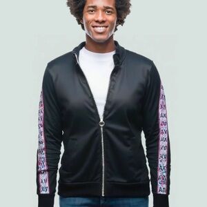 Armani Exchange Black Jacket with Armani Lettering Details Small Unisex